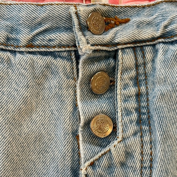 Vintage Women's PS Gitano Button Fly Denim High Rise Jean Shorts Size 14 - Picture 2 of 8